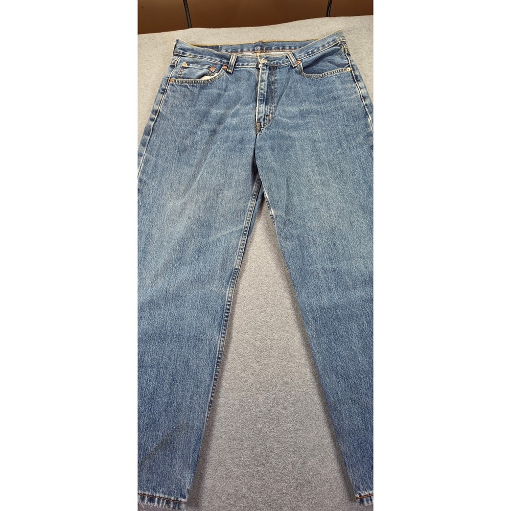 Levis 550 Mens Jeans W36 L30 Relaxed Fit Tapered Medium Wash Blue Denim Pants